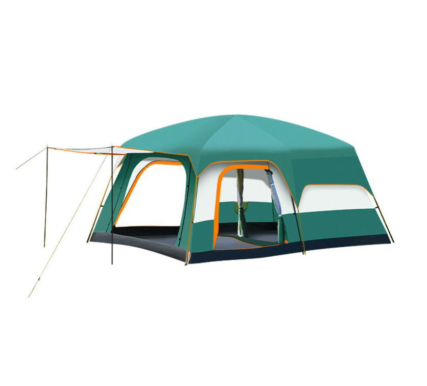 Easy to Setup Outdoor camping tents with two bedrooms and one living room, portable camping tent for large parks