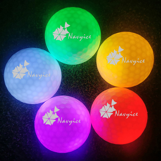 Night Light Up Glow Electronic LED Golf Balls Multicolor LED Night Golf Ball LED Light Bowling Balls With Custom Logo