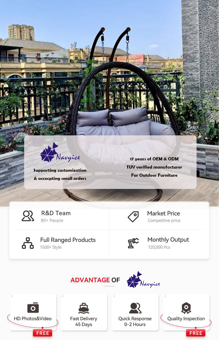 Hanging Double Swing Chair 2 Person, Large Wicker Rattan Egg Chair with Stand and Cushion for Indoor Outdoor Patio Garden