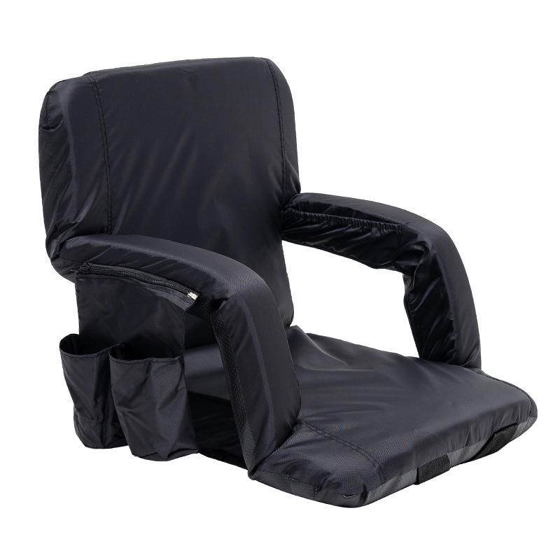 Heated Stadium Seats Cushion Stadium Chair Gaming Chair Foldable Chair for Bleachers with Back Support Arm Rest Pockets