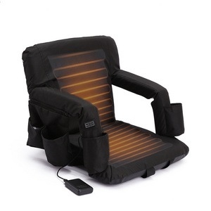 Heated Stadium Seats Cushion Stadium Chair Gaming Chair Foldable Chair for Bleachers with Back Support Arm Rest Pockets