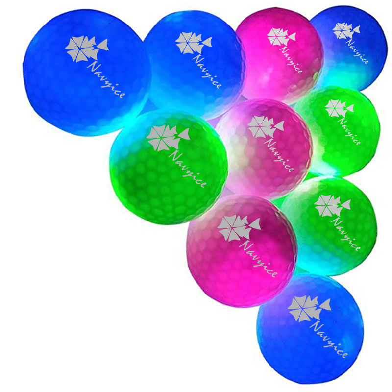 Night Light Up Glow Electronic LED Golf Balls Multicolor LED Night Golf Ball LED Light Bowling Balls With Custom Logo