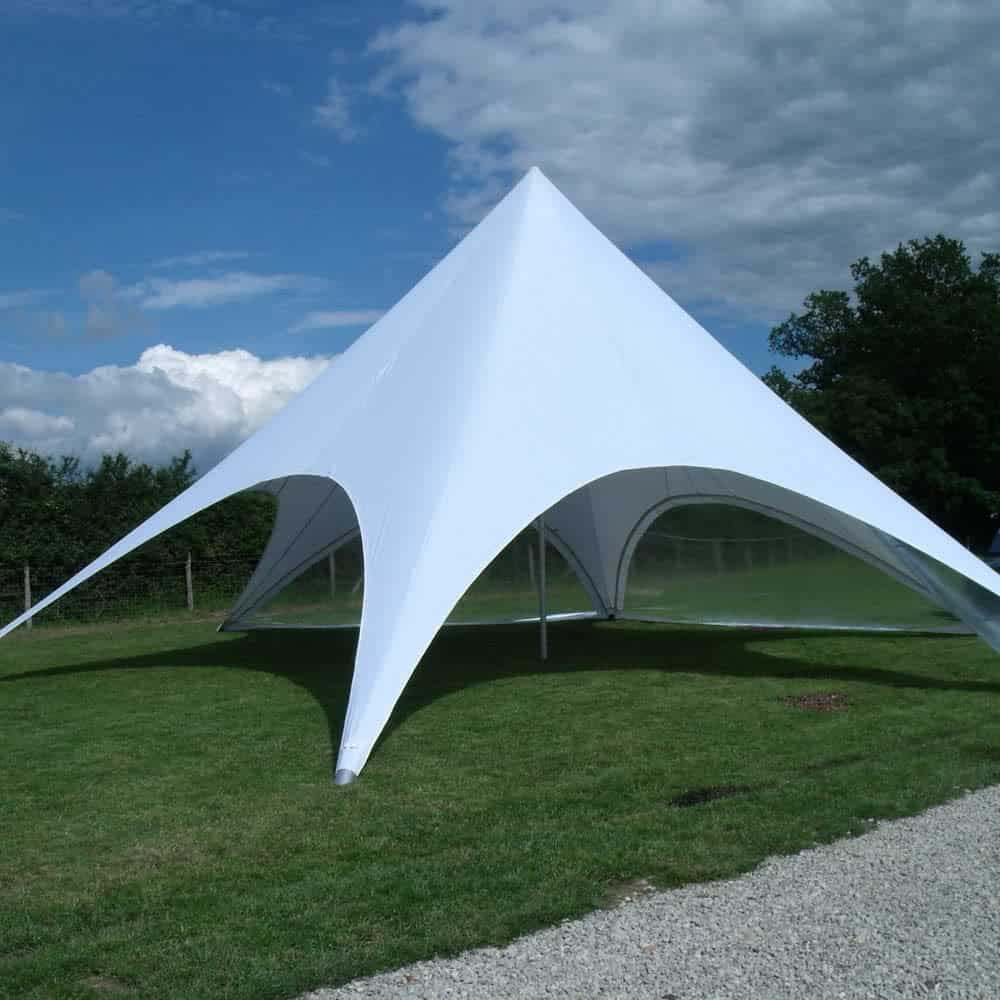 10*10M Sunproof Star Stretch Tent, Star Shaped Event Tent Sun Shelter For Party, Waterproof Large Family Tents Outdoor Camping