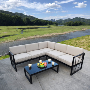 Outdoor Furniture Garden Sofa Patio Sofa set Aluminum Waterproof Rustproof Modern Customized Furniture Sets With Table