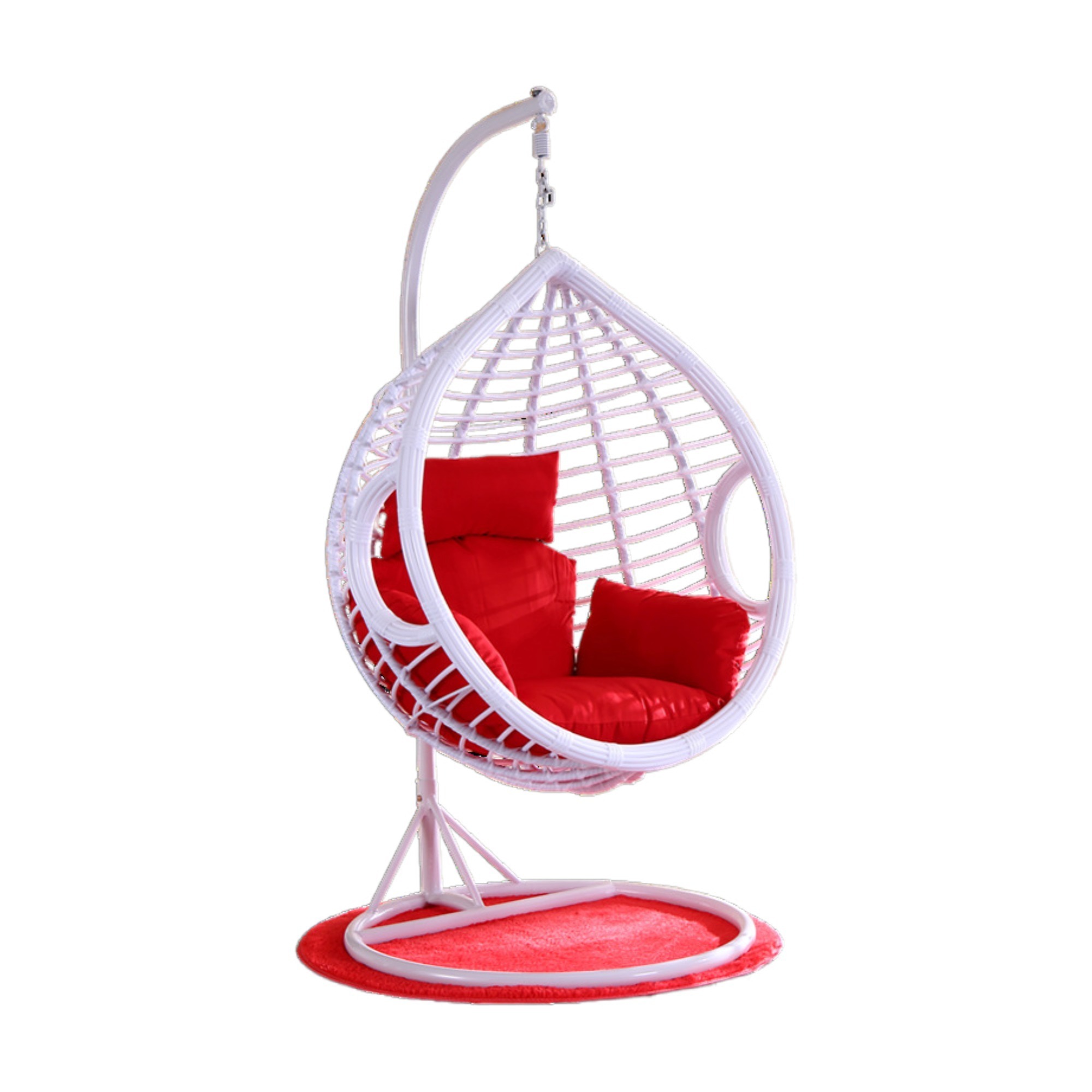 Swings For Adults Outdoor Adult Swing Encase Wicker Rattan Outdoor Patio Porch Lounge Egg Nest Swing Chair with Stand