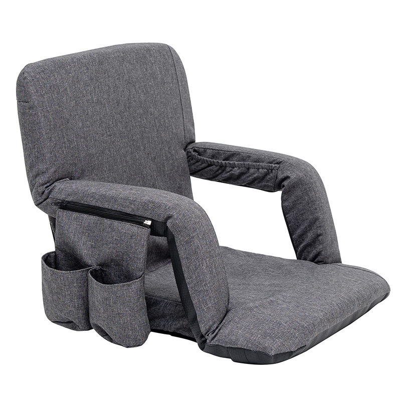 Heated Stadium Seats Cushion Stadium Chair Gaming Chair Foldable Chair for Bleachers with Back Support Arm Rest Pockets