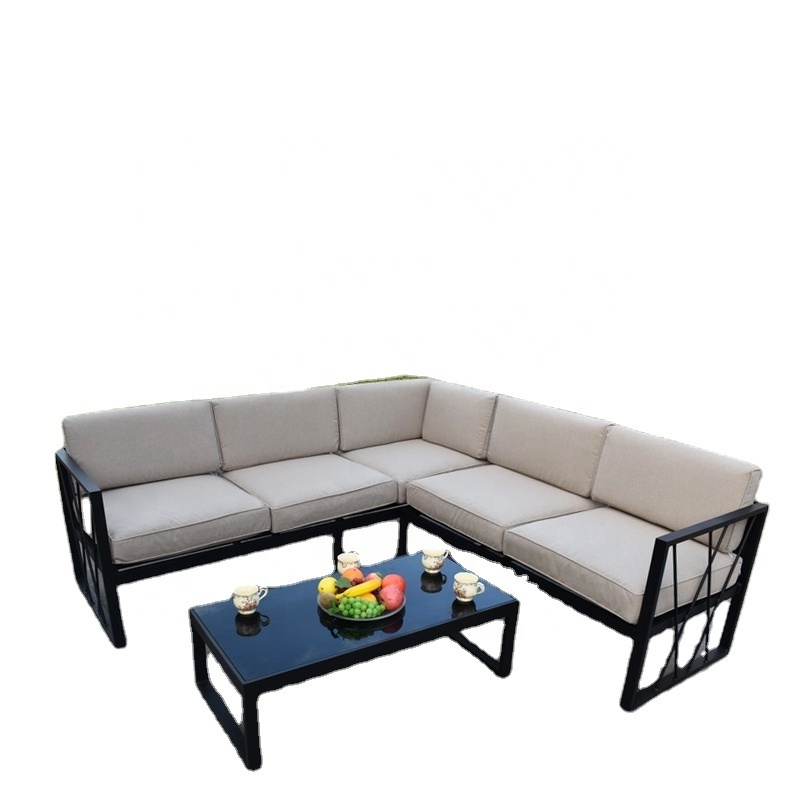 Outdoor Furniture Garden Sofa Patio Sofa set Aluminum Waterproof Rustproof Modern Customized Furniture Sets With Table