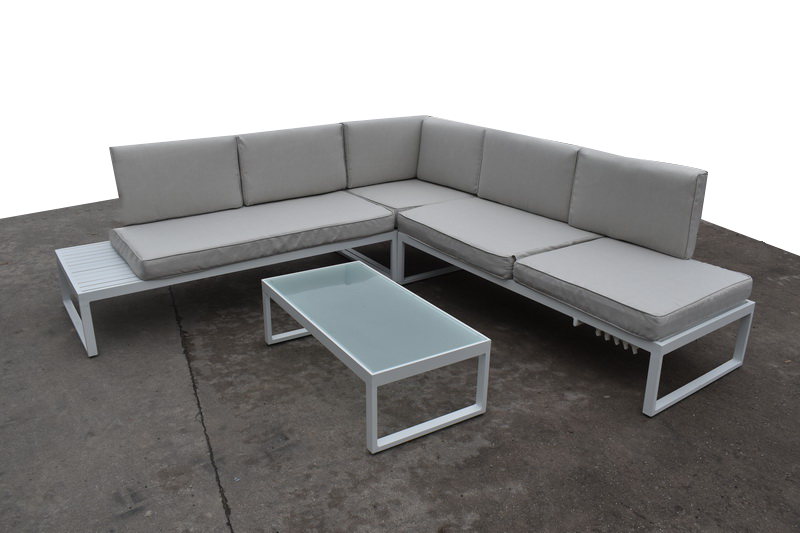 Outdoor Garden Sofa Furniture Aluminum Patio Furniture 5 Seater Sofa Set, Customized Style & Color, Nordic Sofa Outdoor Chair