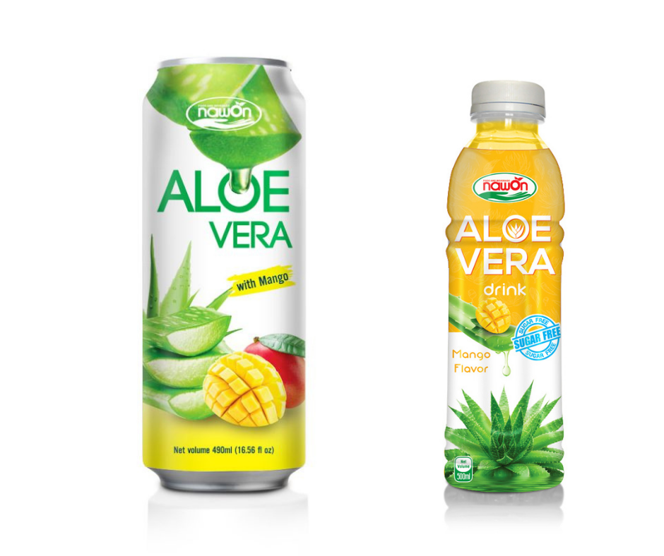 Private Label Aloe Vera Drink Blueberry Flavor NAWON Beverage Supplier 280ml Glass Bottle Wholesale Price OEM