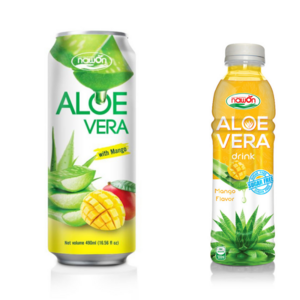 Private Label Aloe Vera Drink Blueberry Flavor NAWON Beverage Supplier 280ml Glass Bottle Wholesale Price OEM