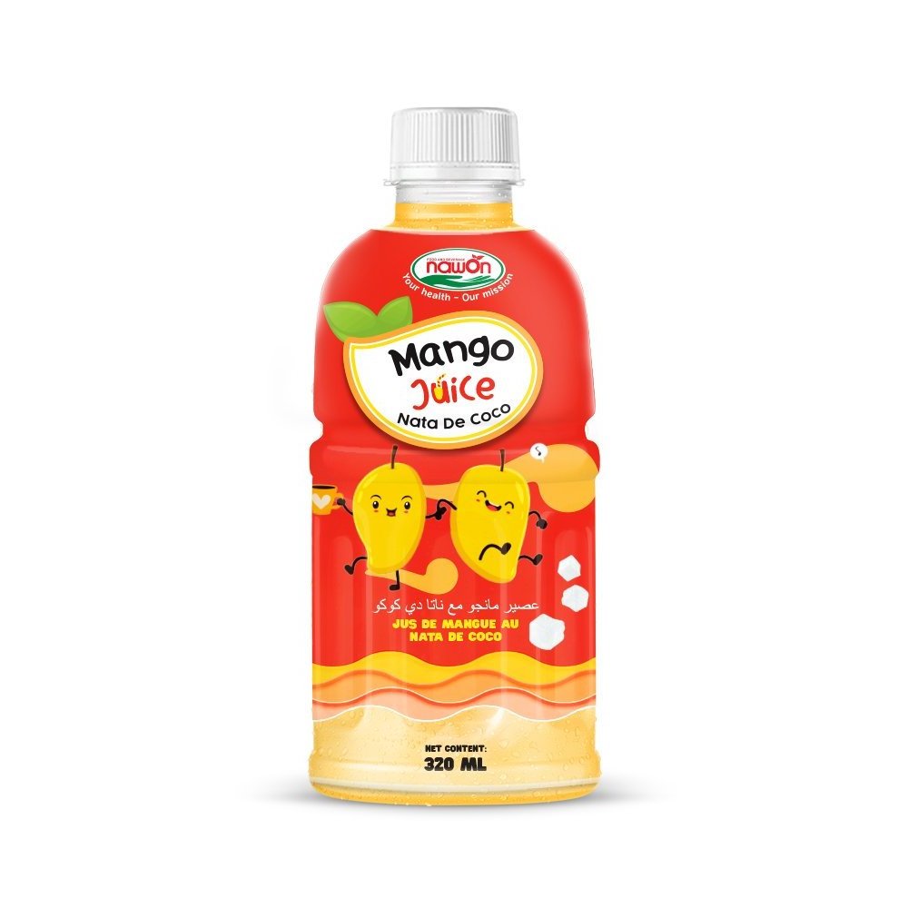 320ml NAWON Nata de Coco Juice Drink Low Sugar Free Sample Melon Juice with Nata de Coco Coconut OEM/ODM Beverage Manufacturer