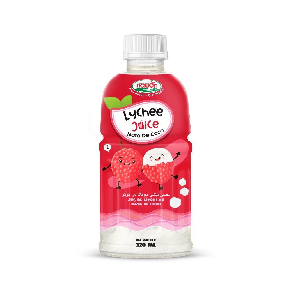 320ml NAWON Nata de Coco Juice Drink Low Sugar Free Sample Melon Juice with Nata de Coco Coconut OEM/ODM Beverage Manufacturer