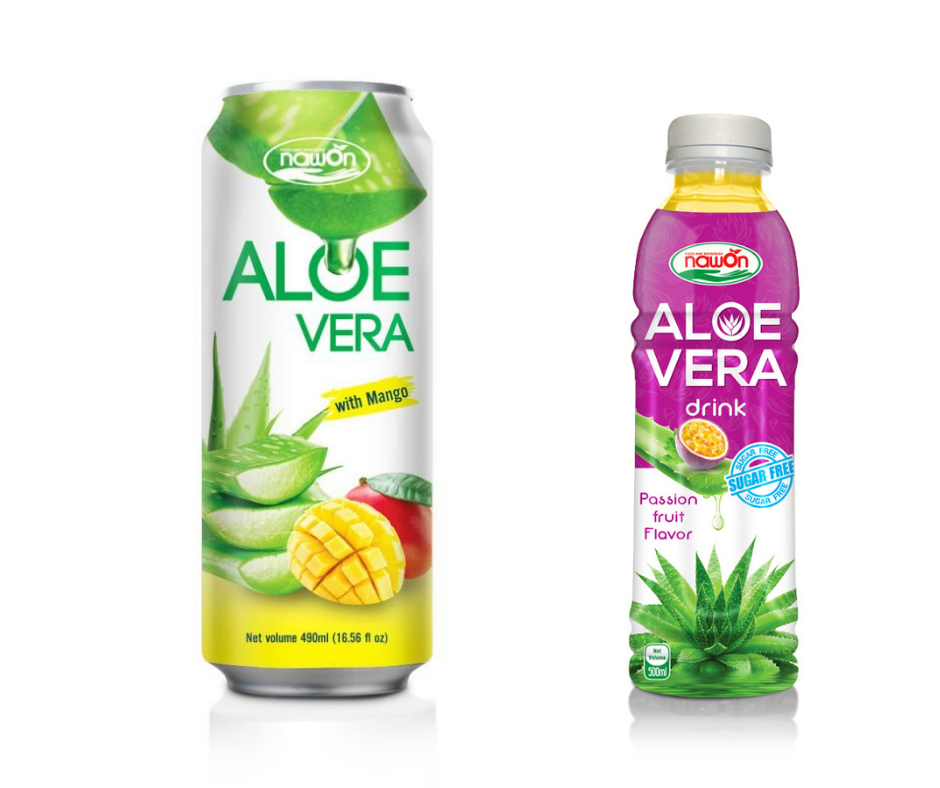 Private Label Aloe Vera Drink Blueberry Flavor NAWON Beverage Supplier 280ml Glass Bottle Wholesale Price OEM