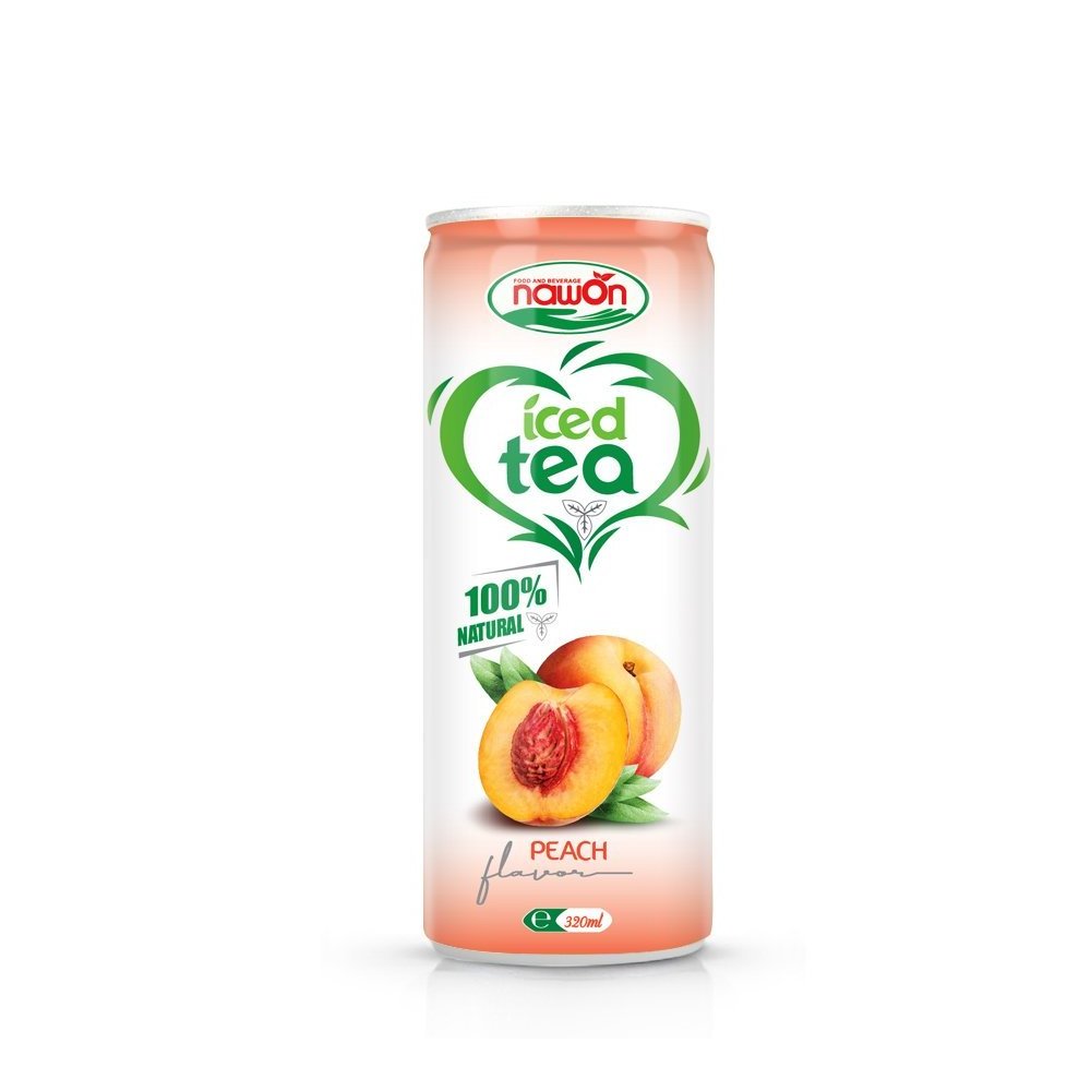 320ml NAWON Icedtea Mango Flavor Can Tinned Orange Can Packing Health 100 Natural Tea