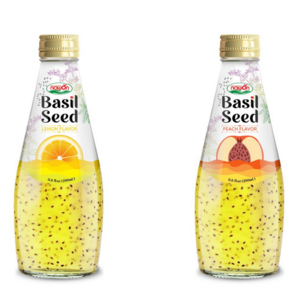 OEM Basil Seed Drink Vietnam 290ml Glass Bottle No Sugar Wholesale Price Beverage Provider