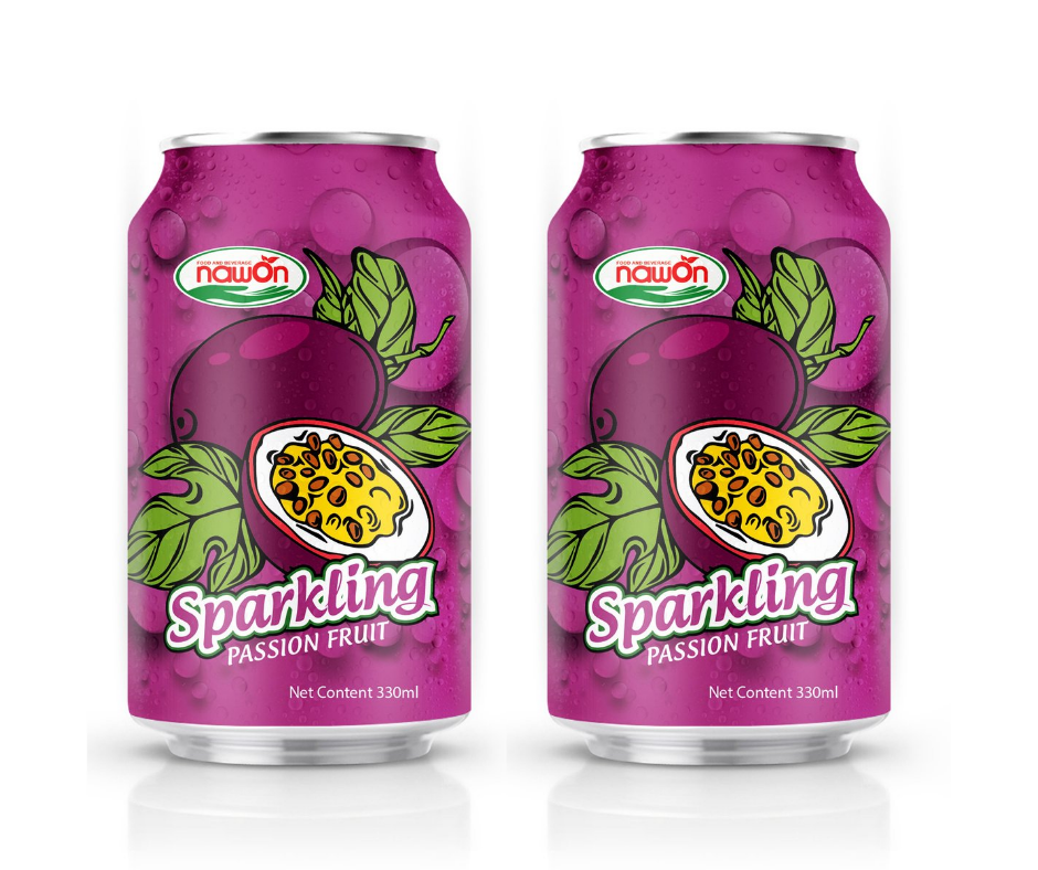 OEM 330ml Sparkling Juice Drink Mango Flavor Soft Drink Beverage HALAL ISO Manufacturer Carbonated Drinks Can (tinned) Packaging