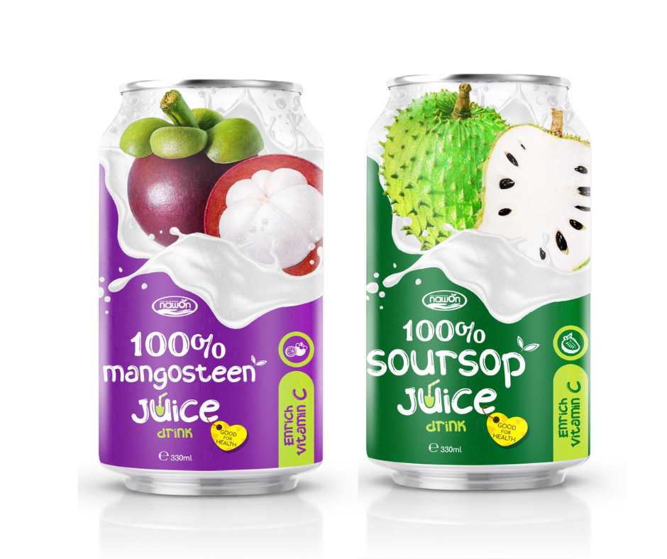 330ml NAWON Canned Mango and Mangosteen Fruit Juice - 100% Fruit Juice Cheap Price - Hot selling Products in Korea