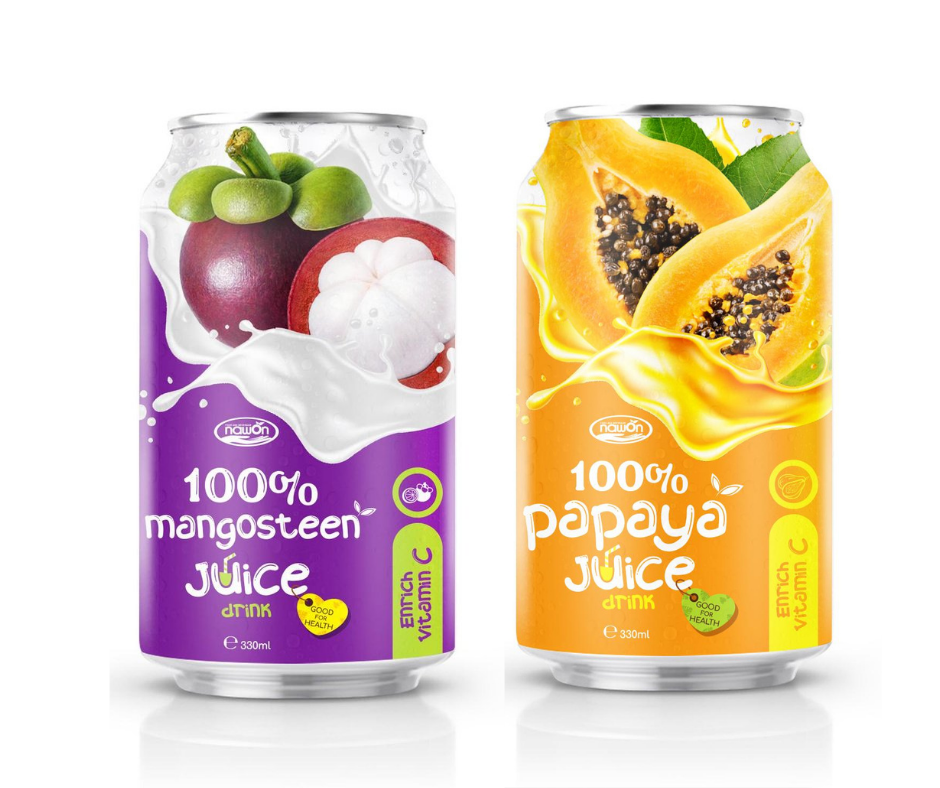 330ml NAWON Canned Mango and Mangosteen Fruit Juice - 100% Fruit Juice Cheap Price - Hot selling Products in Korea