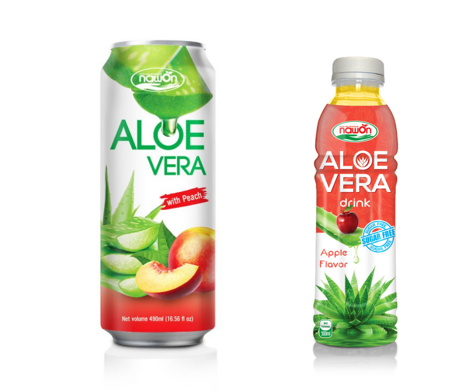 Private Label Aloe Vera Drink Blueberry Flavor NAWON Beverage Supplier 280ml Glass Bottle Wholesale Price OEM