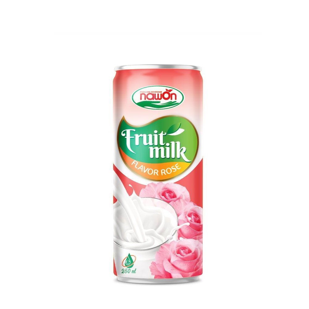 250ml NAWON Natural Fruit Milk Rose Flavor Wholesale Price OEM/ODM Vietnamese Beverage