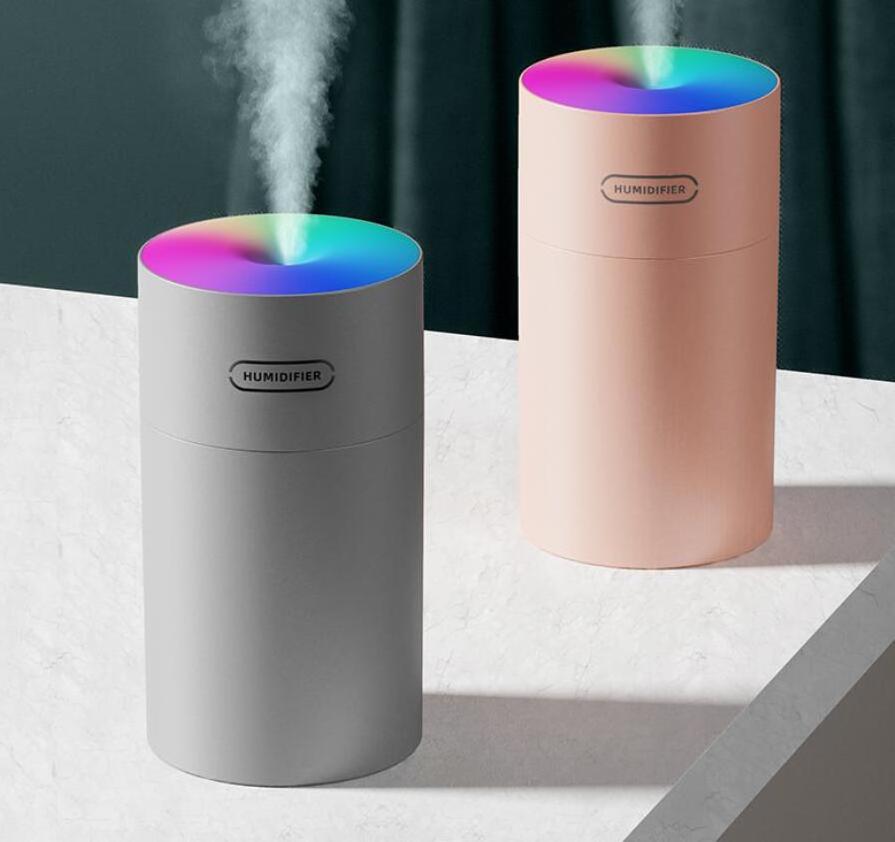 Mini 270ml USB Cool Mist Aroma Essential Oil Led Small Desktop Room Car Diffuser Ultrasonic Portable Mute Air Humidifier