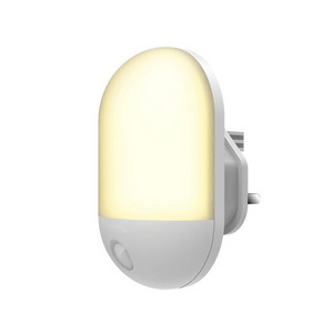 Plug in LED Night Light with Auto Dusk to Dawn Sensor UK EU US Plug Soft Warm White Nightlights for Hallway Bedroom Kids Room