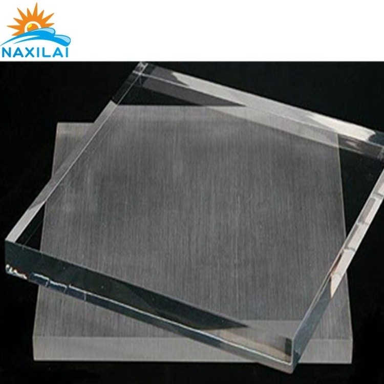 Naxilai  thick clear plastic  Sheet Acrylic Brick Acrylic CNC 50mm Thick Plexi-glass Sheet in Stock