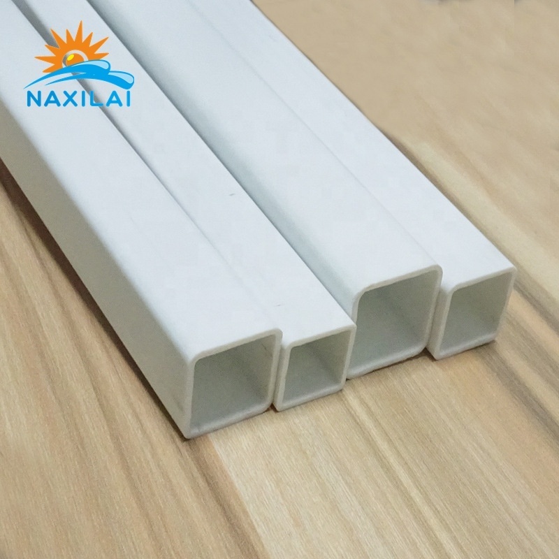 Naxilai clear extruded square tube white rectangular tube PVC plastic pipe