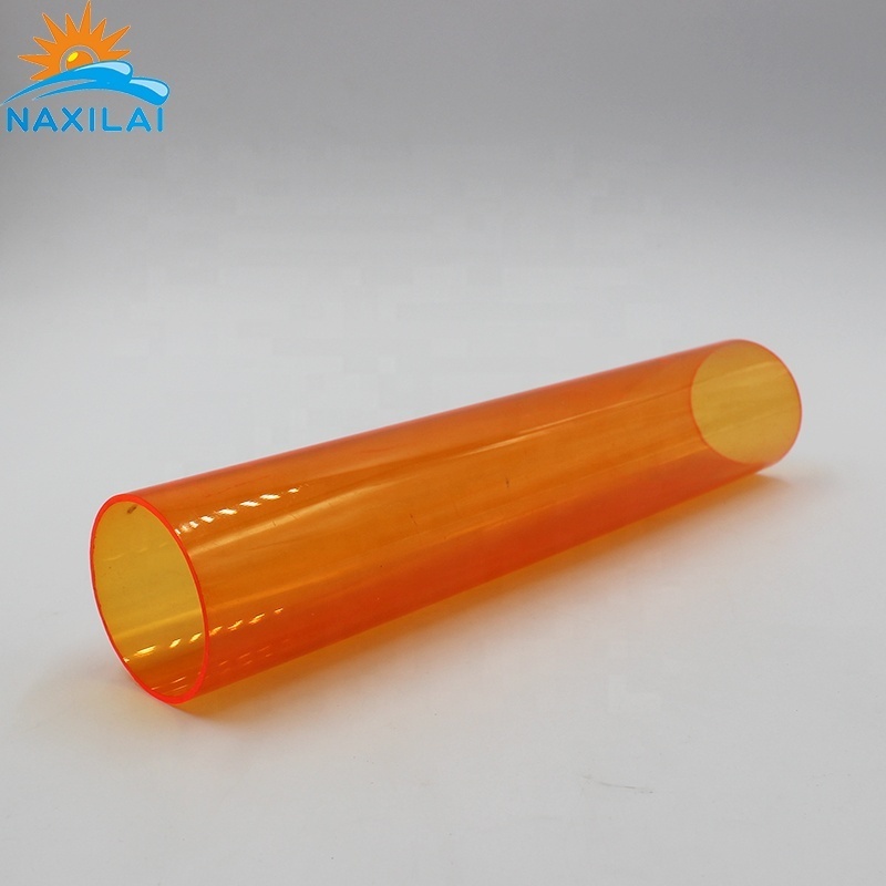 Naxilai acrylic cut to size plastic 30mm 40mm 60mm transparent pipe 2mm 3mm orange red green blue  extruded colored acrylic tube