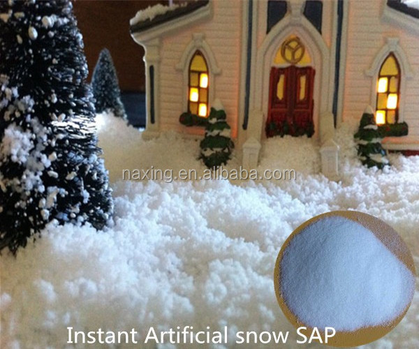 magic simulated white christmas instant artificial Super absorbent polymer snow white powder for slime kids