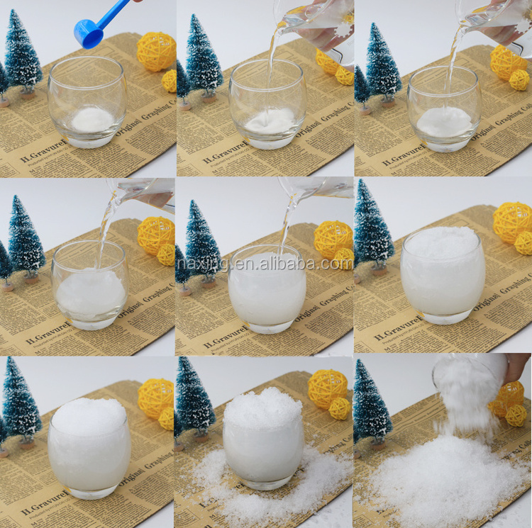 Wholesale wedding party decoration snow magic snow decoration artificial Instant Snow Powder for Christmas gift