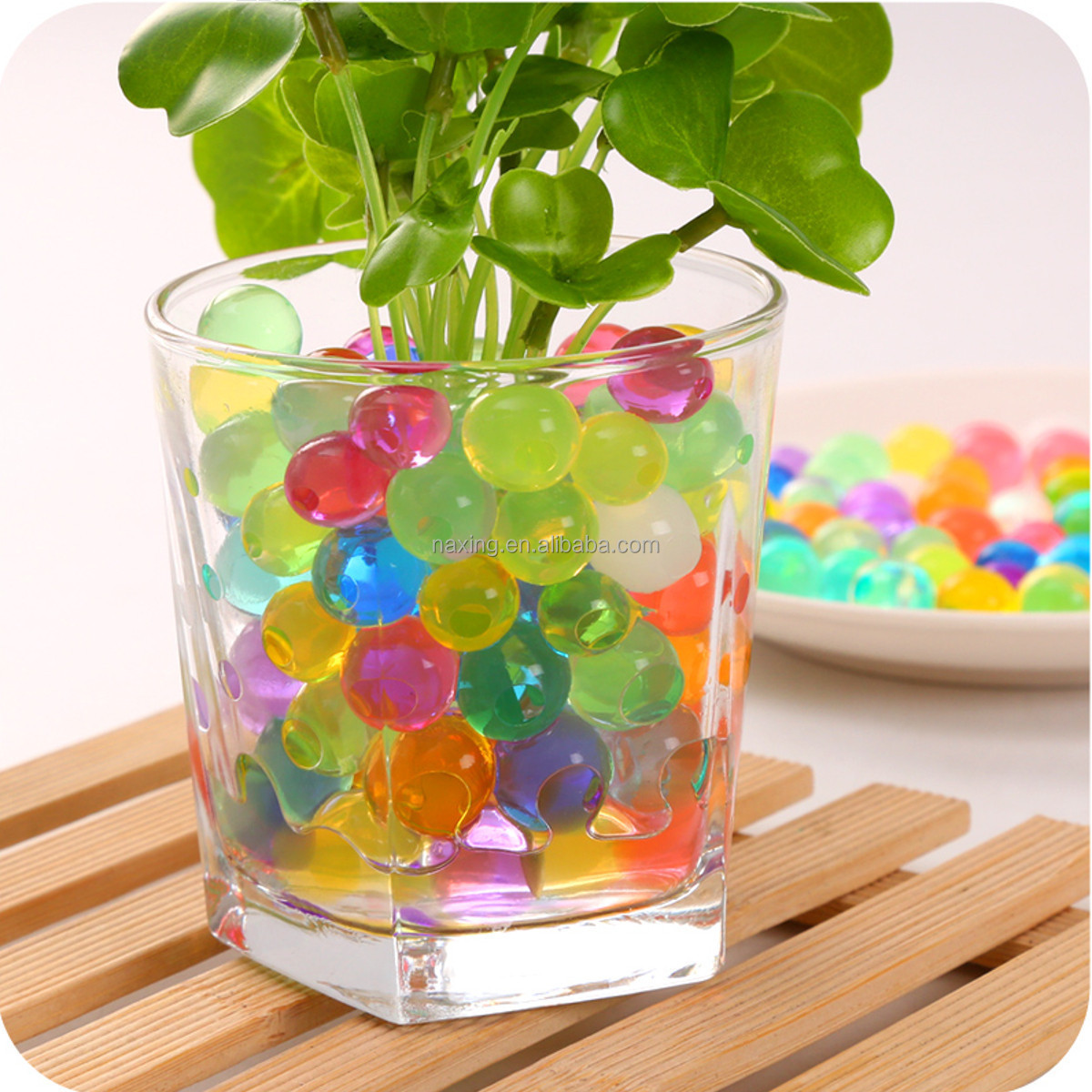 magic 7 8mm orbeez clear fresh water pearl gel jelly beads bullet clear for vase