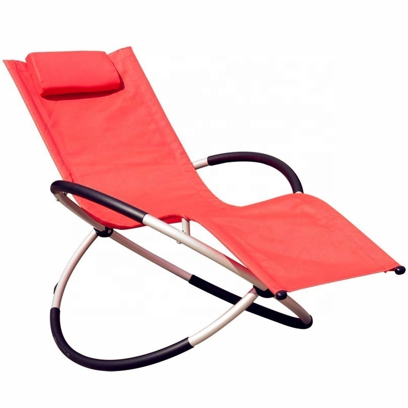 Orbital Outdoor Folding Zero Gravity Rocking Lounger with Pillow quilted hammock