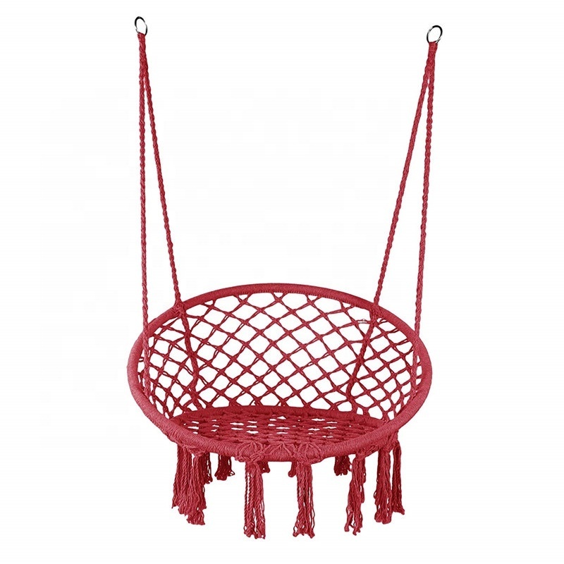 Macrame hanging chair macrame hammock chair  macrame cotton rope hammock swing chair