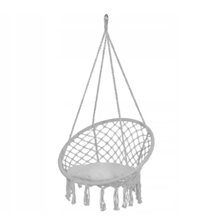 Round Bohemian Ceiling Swing Chair , Netting Hanging Hammock Chair Indoor For Bedroom macrame swing chair