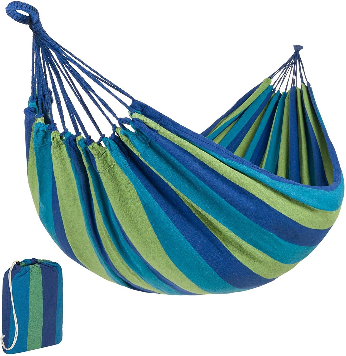 Double Hammock Hanging Chair Swing Macrame Hammock with Carry Bag for Outdoor/ Garden/ Backyard/ Park /Travel