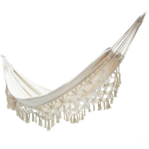 indoor boho macrame swing hammock for bedrooms hammock chair with cup holder