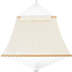 Camping Cotton Canvas 2 perdon Hammock  Beach Swing Bed with Spreader Bar