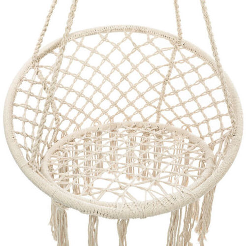 High quality Cotton Rope Macrame swing chair Round Big Hamock Hanging Seat Dormitory Hammock