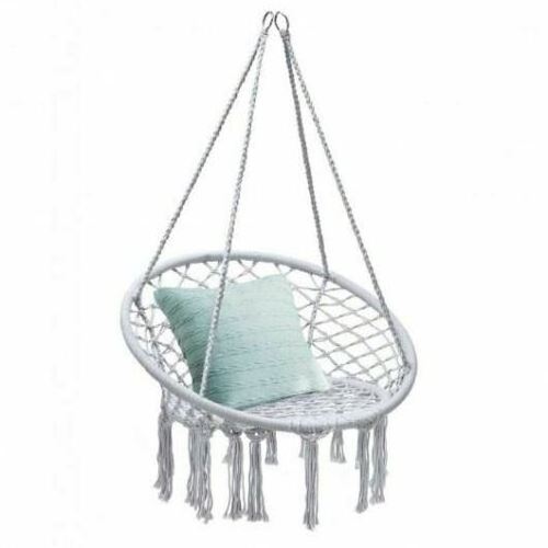 Macrame Swing Cotton Rope Hammock Chair Garden Swing Chair Macrame Large Swing Chair