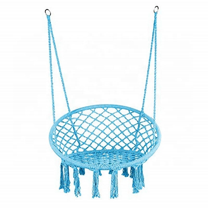 Macrame Swing Cotton Rope Hammock Chair Garden Swing Chair Macrame Large Swing Chair