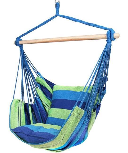 Canvas Hammock Chair with Double Pillows Portable Hammock Canvas Chair Good Quality Hammock Chair