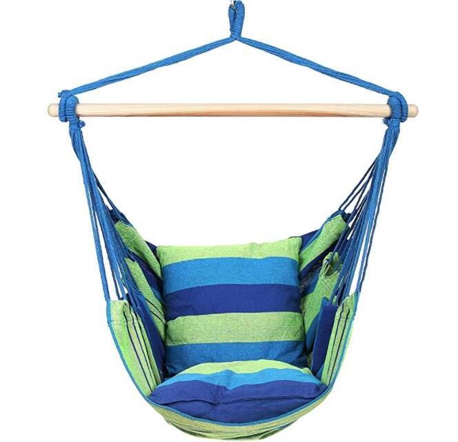 Canvas Hammock Chair with Double Pillows Portable Hammock Canvas Chair Good Quality Hammock Chair