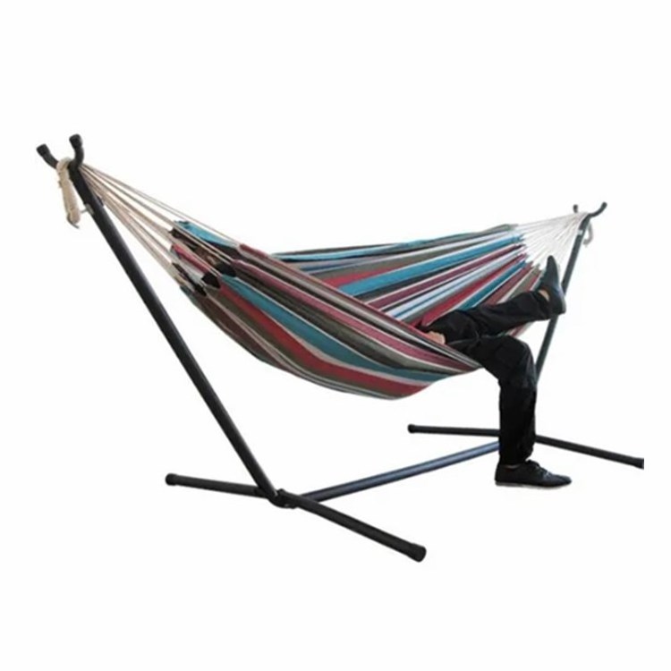 Small Horn Stand with Double Hammock Camping Hammock with Stand Folding Hammock Stand