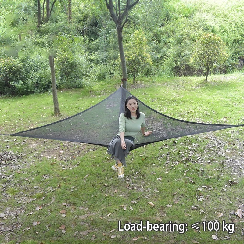 Triangle high-strength material hanging bed tent portable outdoor hammock ultra-light multi-person heavy camping hammock