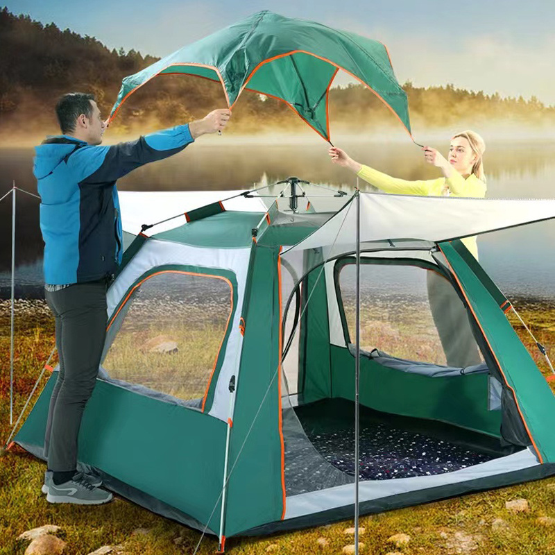 Outdoor Waterproof 3-4 person camping Hiking  Beach Folding Automatic Popup Instant Camping Tent