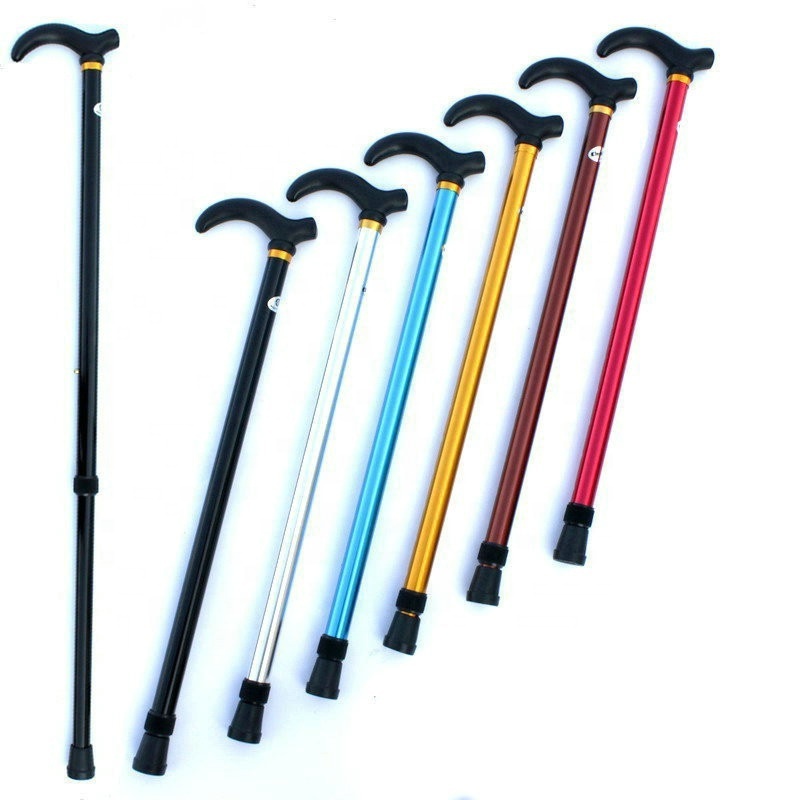 Factory wholesale Aluminum alloy two 6 - speed telescopic cane cheap walking stick climbing stick for old man