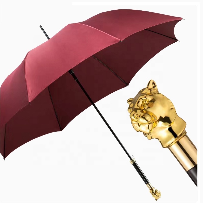 Long Handle Women walking stick Rain Reinforced Large Wind Resistant Umbrella Manual Luxury Cane Samurai Shade Umbrellas