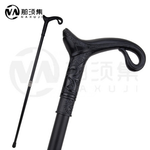 Fashion Decorative Walking Stick Gentleman Elegant Cosplay Cane Black Luxury Curve Line Type Walking Cane