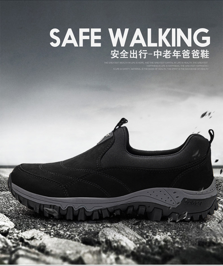 Wholesale Mens Sneakers Hiking Shoes Outdoor Trekking Mountain Climbing No tie Sports Shoes Large Size For Men